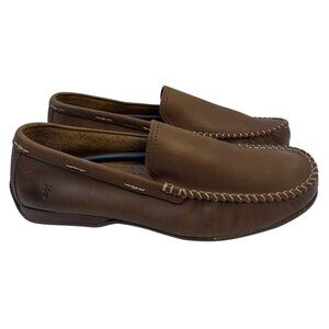 Frye Men's Lewis Venetian Driving Brown Leather Loafer Moccasin Size 11 D